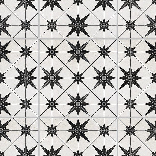 Origin 21 Astro Mini Star 8-in x 8-in Matte Porcelain Encaustic Floor and Wall Tile (10.75-sq. ft/ Carton)