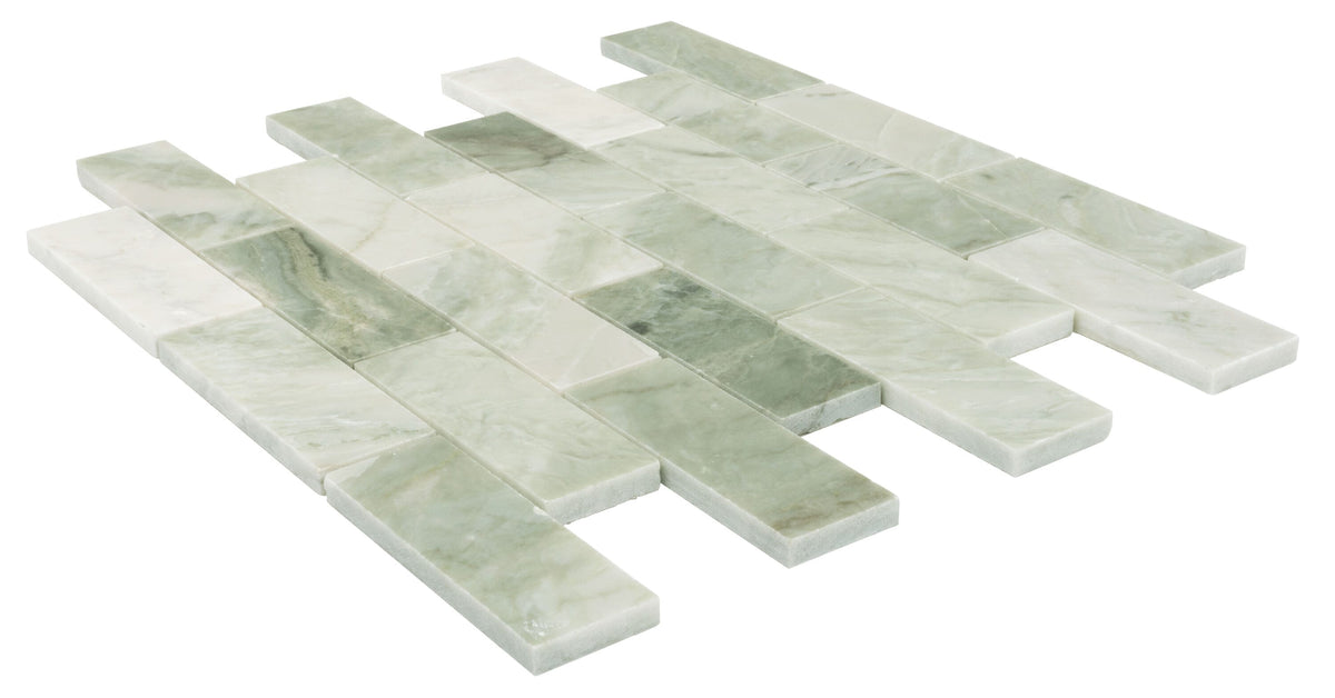 Satori Tereno Verde 12-in x 12-in Polished Natural Stone Mosaic Floor and Wall Tile (0.98-sq. ft/ Piece)