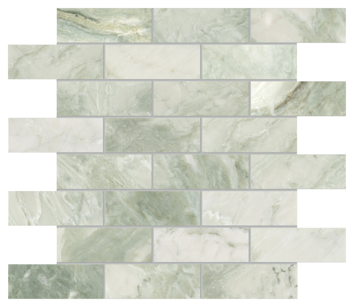 Satori Tereno Verde 12-in x 12-in Polished Natural Stone Mosaic Floor and Wall Tile (0.98-sq. ft/ Piece)