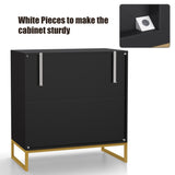 Delarpo H0068 31.5-in W x 31.9-in H Mdf Black Freestanding Utility Storage Cabinet