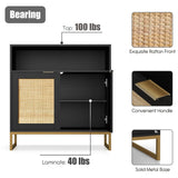 Delarpo H0068 31.5-in W x 31.9-in H Mdf Black Freestanding Utility Storage Cabinet