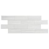 Giorbello Spazio Lazer White 4-in x 12-in Matte Porcelain Floor and Wall Tile (8-sq. ft/ Carton)