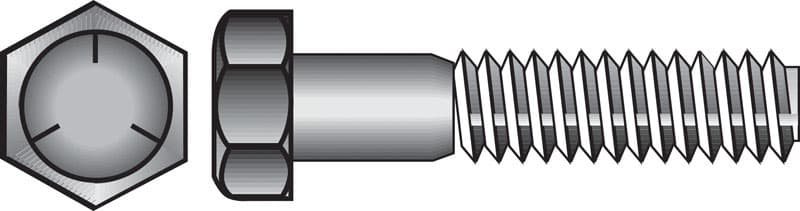 Hillman 5/8 in. Diameter x 5 in. Length Heat-Treated Zinc Steel Hex Head Cap Screw, 25-Pack