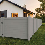 Freedom Newbeck/Barington 9-ft H x 5-in W Gray Vinyl Corner Fence Post (Assembled)