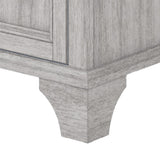 CRAFT + MAIN Ellery 19-in x 70-in x 15-in Vintage Grey Wood Freestanding Soft Close Linen Cabinet