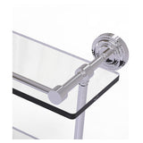 Allied Brass Dottingham Polished Chrome 2-Tier Brass Wall Mount Bathroom Shelf, 22-in