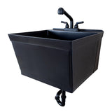 Cambridge Resources 23.5-in Black Wall Mount Utility Tub with Faucet