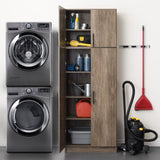Prepac Elite 32-in W x 65-in H Wood Composite Drifted Gray Freestanding Utility Storage Cabinet