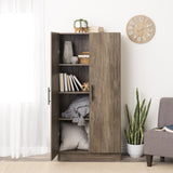 Prepac Elite 32-in W x 65-in H Wood Composite Drifted Gray Freestanding Utility Storage Cabinet