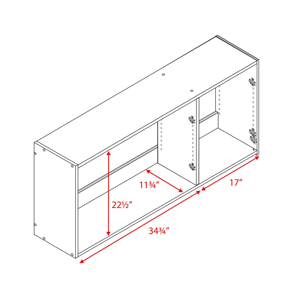 Prepac Elite 54-in W x 24-in H Wood Composite Drifted Gray Wall-mount Utility Storage Cabinet