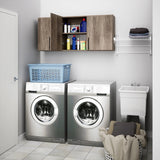 Prepac Elite 54-in W x 24-in H Wood Composite Drifted Gray Wall-mount Utility Storage Cabinet