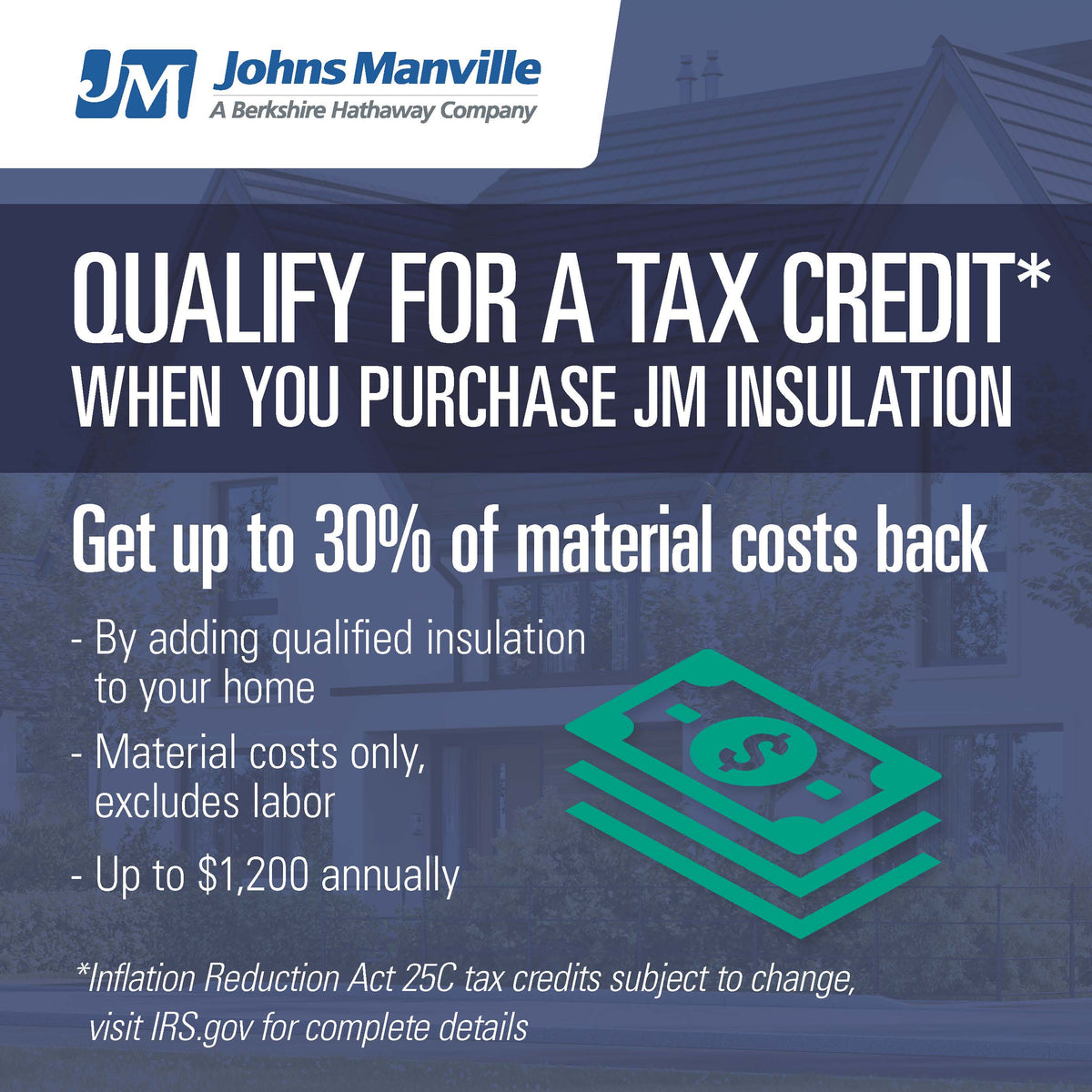 Johns Manville R-30 Unfaced Fiberglass Roll Insulation, 31.25-sq ft (15-in W x 25-ft L) – B390