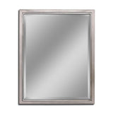 24 in. W x 30 in. H Classic Metal Framed Wall Mirror in Brush Nickel / Chrome