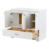 Diamond NOW Cassidy 36.5-in White Single Sink Bathroom Vanity with White Cultured Marble Top