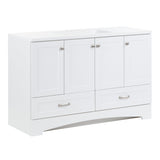 Diamond NOW Cassidy 48.5-in White Single-Sink Bathroom Vanity with White Cultured Marble Top