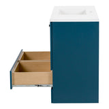 Diamond NOW Cassidy 48-in Admiral Blue Single Sink Bathroom Vanity with White Cultured Marble Top