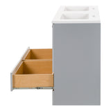 Diamond NOW Cassidy 60.5-in Pearl Gray Double Sink Bathroom Vanity with White Cultured Marble Top