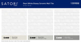 Satori Pearl White 3-in x 12-in Glossy Ceramic Subway Wall Tile (0.24-sq. ft/ Piece)