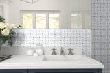 Satori Flower 12-in x 12-in Polished Natural Stone Marble Mosaic Tile