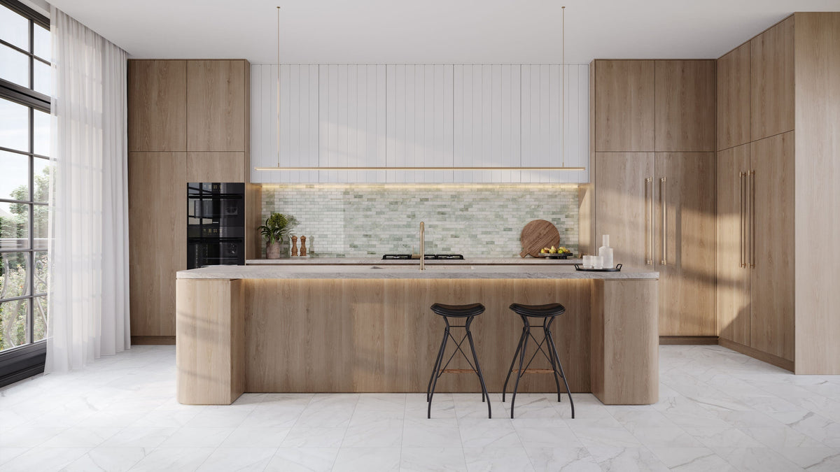 Satori Tereno Verde 12-in x 12-in Polished Natural Stone Mosaic Floor and Wall Tile (0.98-sq. ft/ Piece)