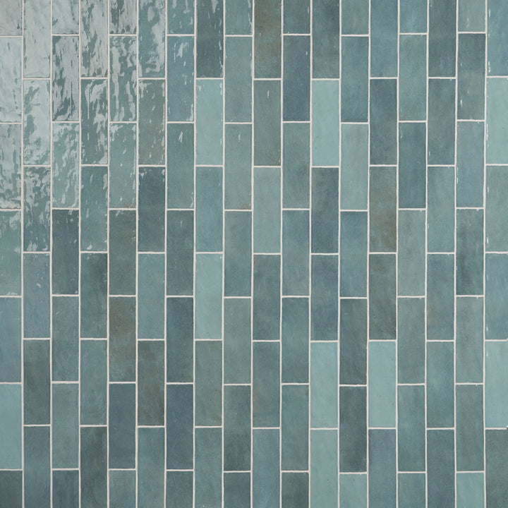 Artmore Tile Montego Aqua 3-in x 8-in Glazed Ceramic Subway Wall Tile product image