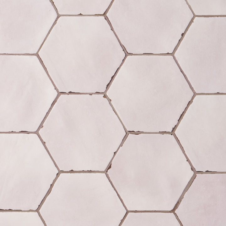 Artmore Tile Coastal Hex Rose Pink 6-in x 6-in Matte Porcelain Encaustic Hexagon Floor and Wall Tile product image