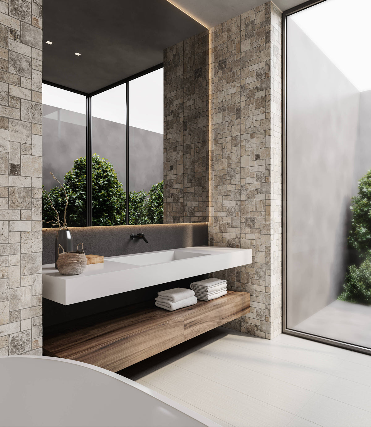 Satori Ikon Glacier 12-in x 24-in Matte Porcelain Subway Floor and Wall Tile (1.94-sq. ft/ Piece)