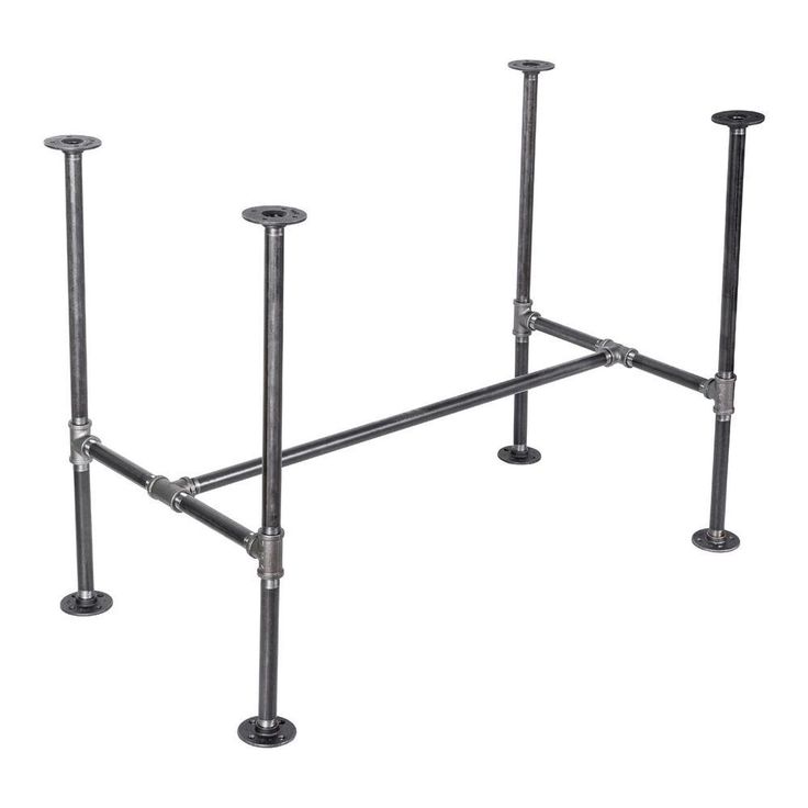 3/4 in. Black Pipe 42.5 in. L x 30 in. H Poker Design Kitchen Table Kit