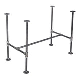 3/4 in. Black Pipe 42.5 in. L x 30 in. H Poker Design Kitchen Table Kit