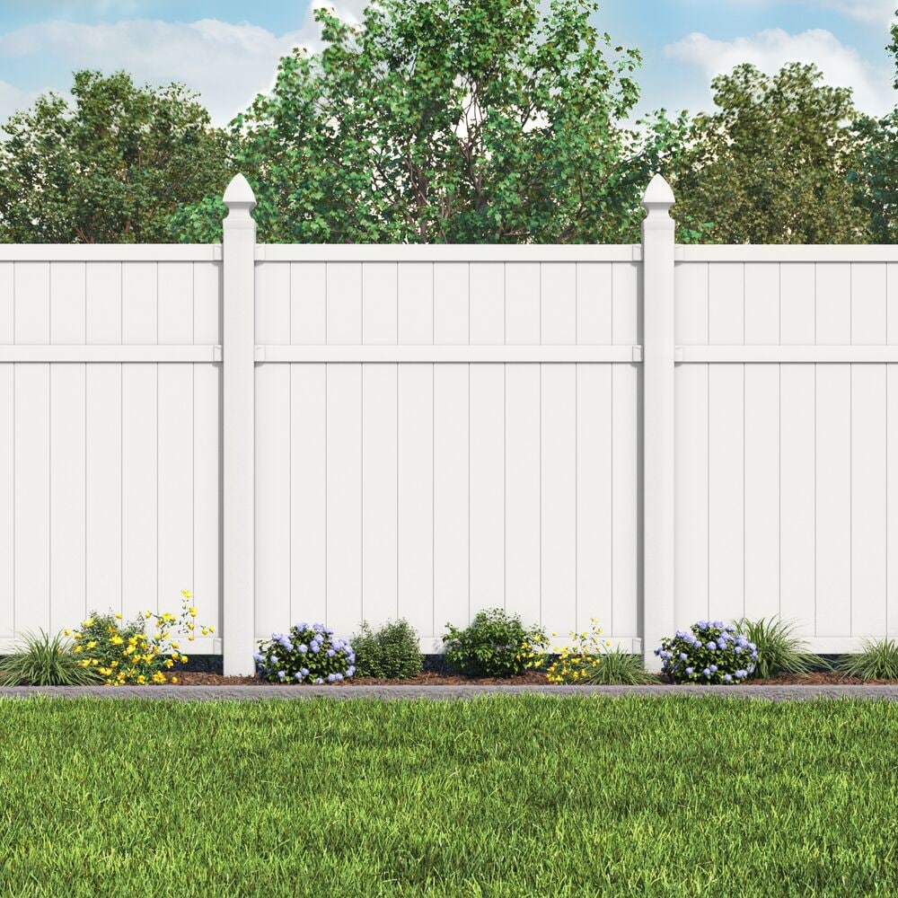 Freedom 9-ft H x 5-in W White Vinyl Blank Fence Post (Unassembled)