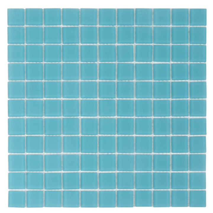 Apollo Tile (Sample) Floor and Wall Tile Cerulean Blue 4-in x 4-in Matte Glass Uniform Squares Mosaic Floor and Wall Tile