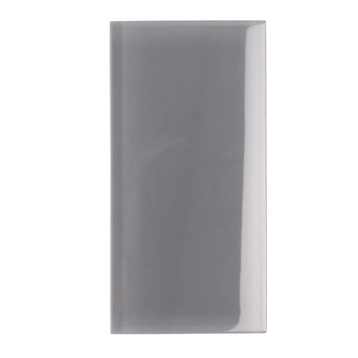 Apollo Tile (Sample) Wall Tile Ash Gray 3-in x 6-in Glossy Glass Subway Wall Tile