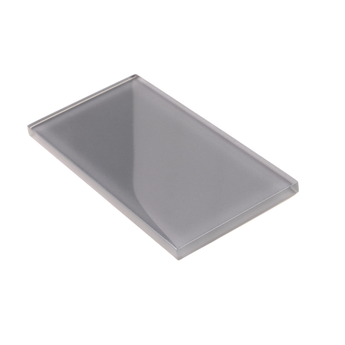 Apollo Tile (Sample) Wall Tile Ash Gray 3-in x 6-in Glossy Glass Subway Wall Tile
