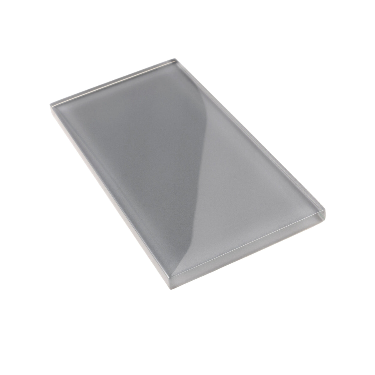 Apollo Tile (Sample) Wall Tile Ash Gray 3-in x 6-in Glossy Glass Subway Wall Tile