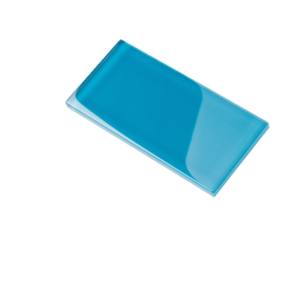 Apollo Tile (Sample) Wall Tile Blue 3-in x 6-in Glossy Glass Subway Wall Tile