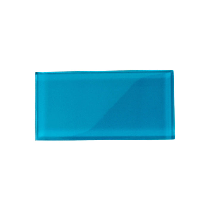 Apollo Tile (Sample) Wall Tile Blue 3-in x 6-in Glossy Glass Subway Wall Tile