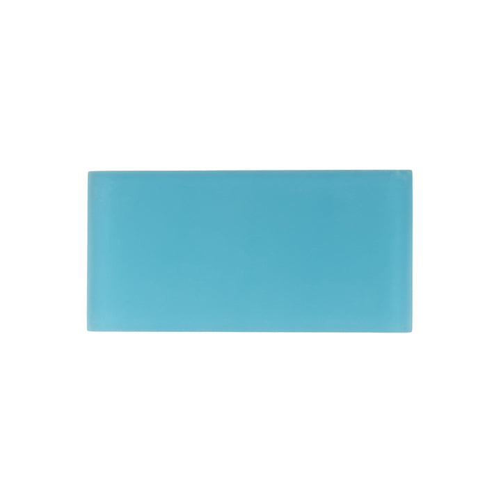 Apollo Tile (Sample) Wall Tile Cerulean Blue 3-in x 6-in Matte Glass Brick Subway Wall Tile