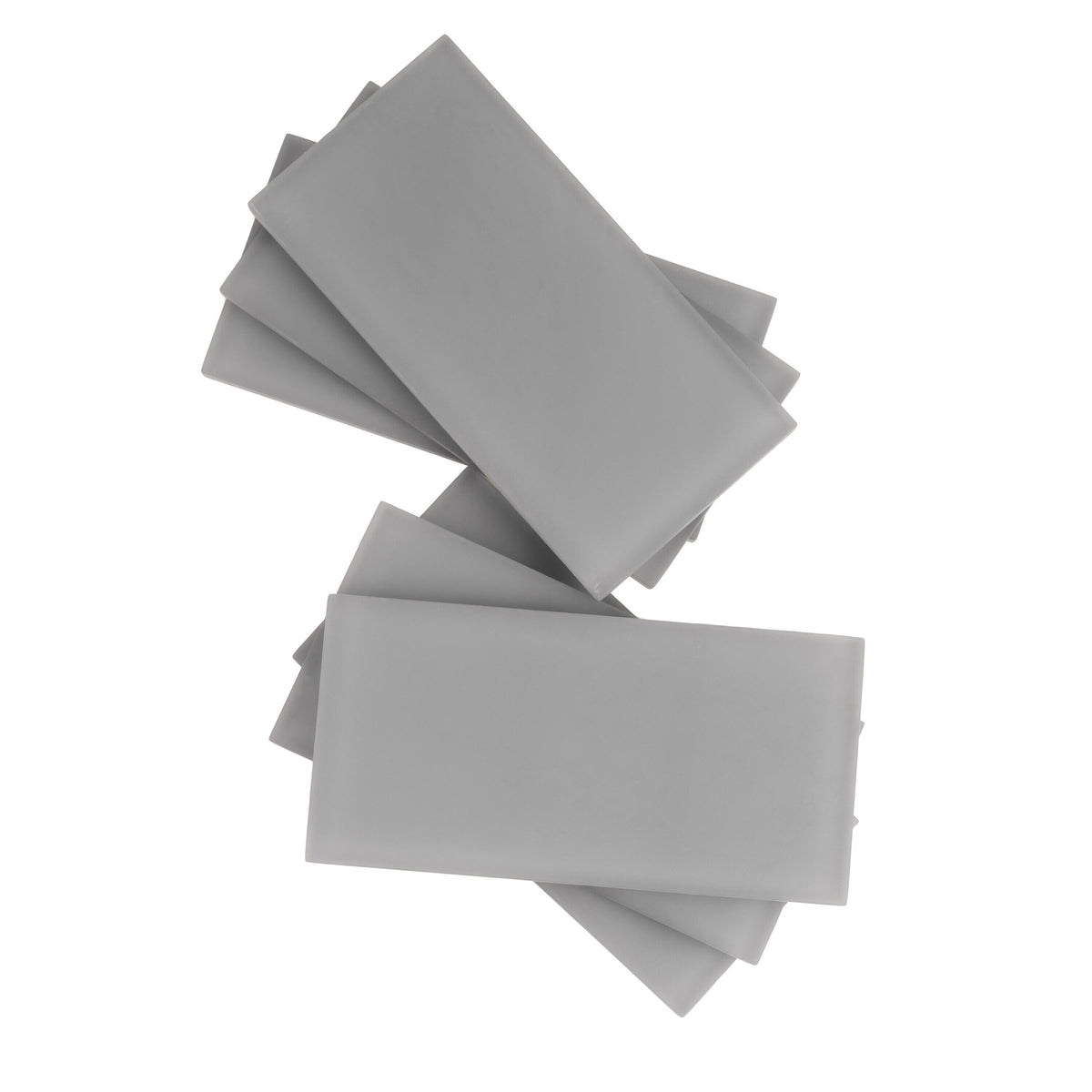 Apollo Tile (Sample) Wall Tile Ash Gray 3-in x 6-in Matte Glass Subway Wall Tile