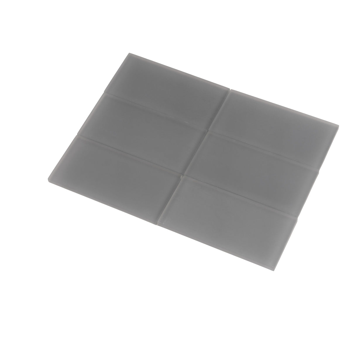 Apollo Tile (Sample) Wall Tile Ash Gray 3-in x 6-in Matte Glass Subway Wall Tile