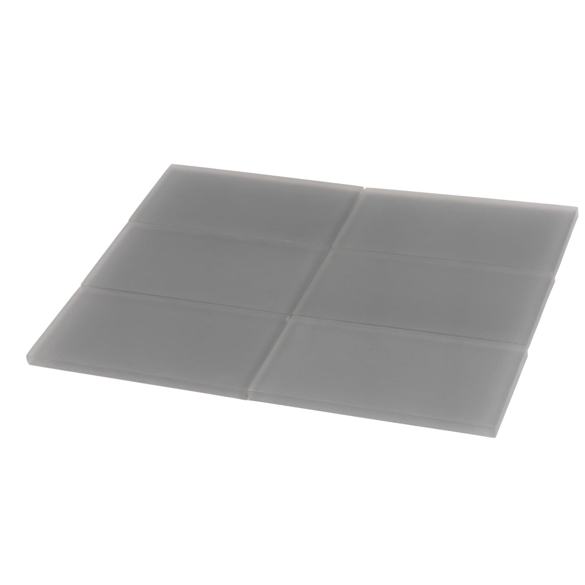 Apollo Tile (Sample) Wall Tile Ash Gray 3-in x 6-in Matte Glass Subway Wall Tile