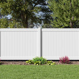Freedom Emblem 6-ft H x 8-ft W White Privacy Vinyl Flat-top Fence Panel (Unassembled)