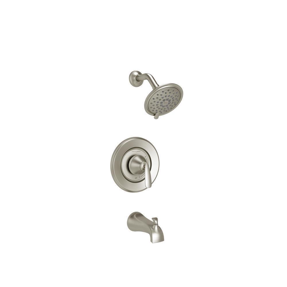 Somerville 8 in. Widespread Bathroom Faucet and Single-Handle 3-Spray Tub and Shower Faucet Set in Brushed Nickel - Super Arbor