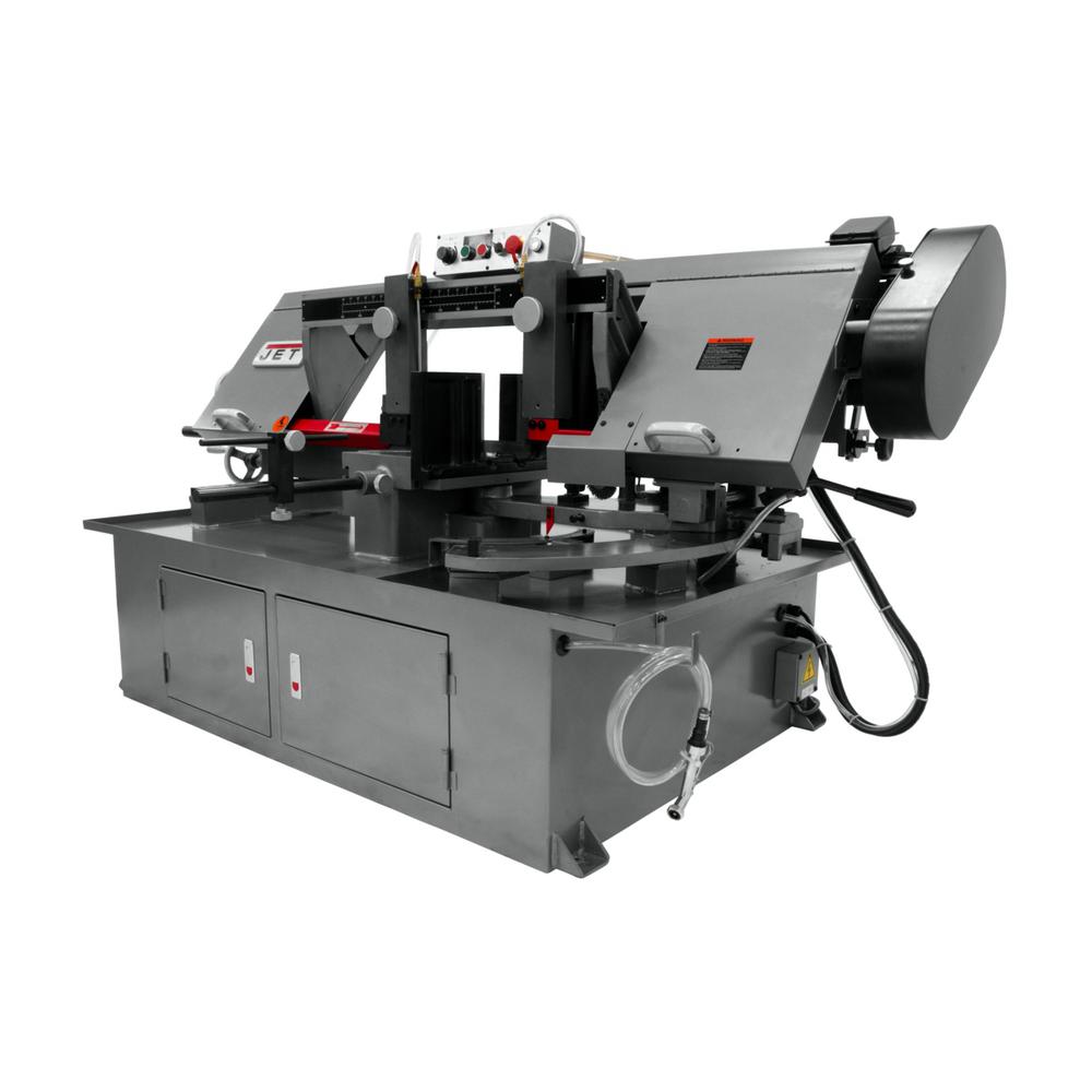 10 in. x 18 in. Metalworking Horizonal Dual Mitering Bandsaw, 1 HP, 230-Volt, 1Ph