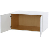 Cambridge Shaker Assembled 36x18x24.5 in. Refrigerator Wall Cabinet with 2 Soft Close Doors in White - Super Arbor
