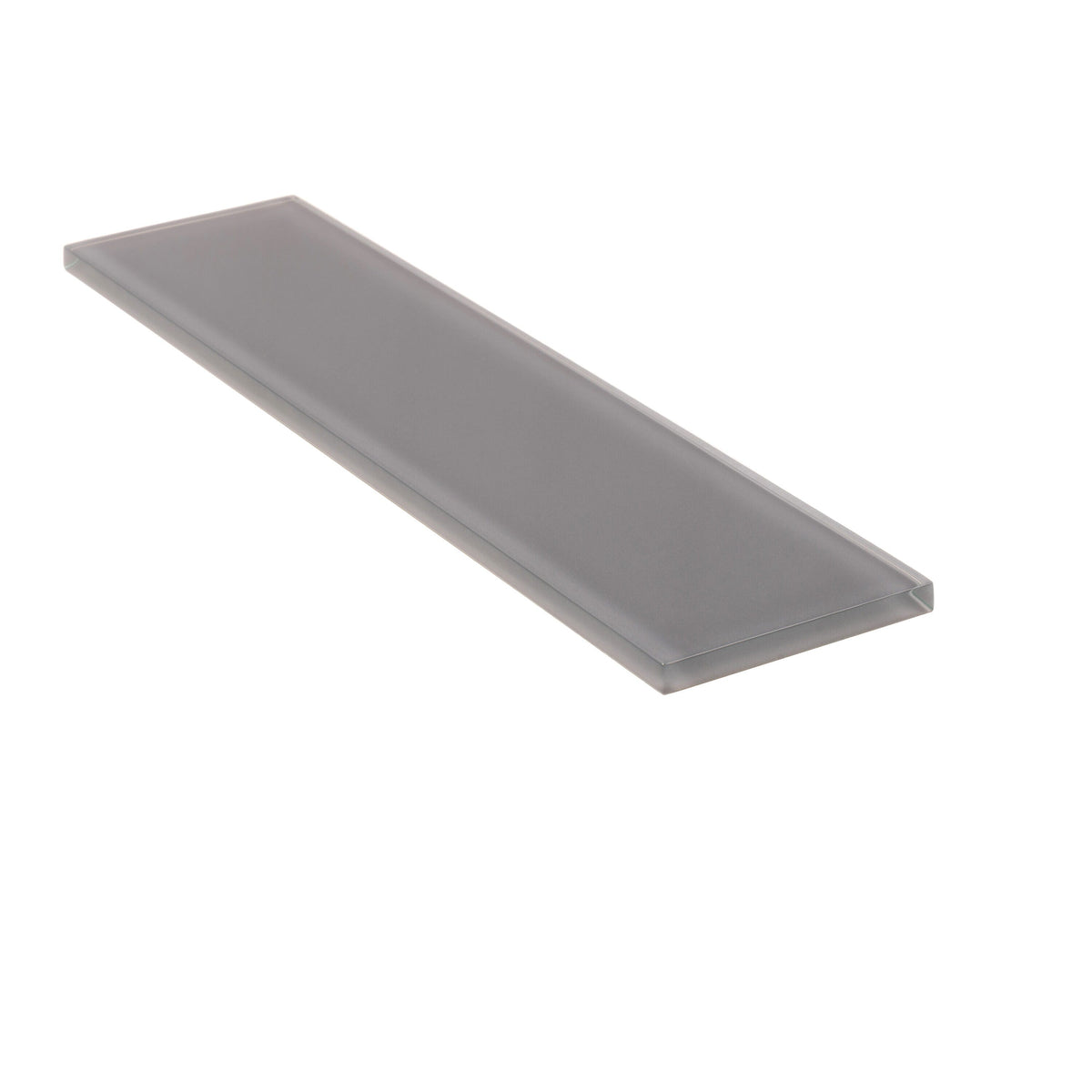 Apollo Tile (Sample) Wall Tile Ash Gray 3-in x 12-in Glossy Glass Subway Wall Tile