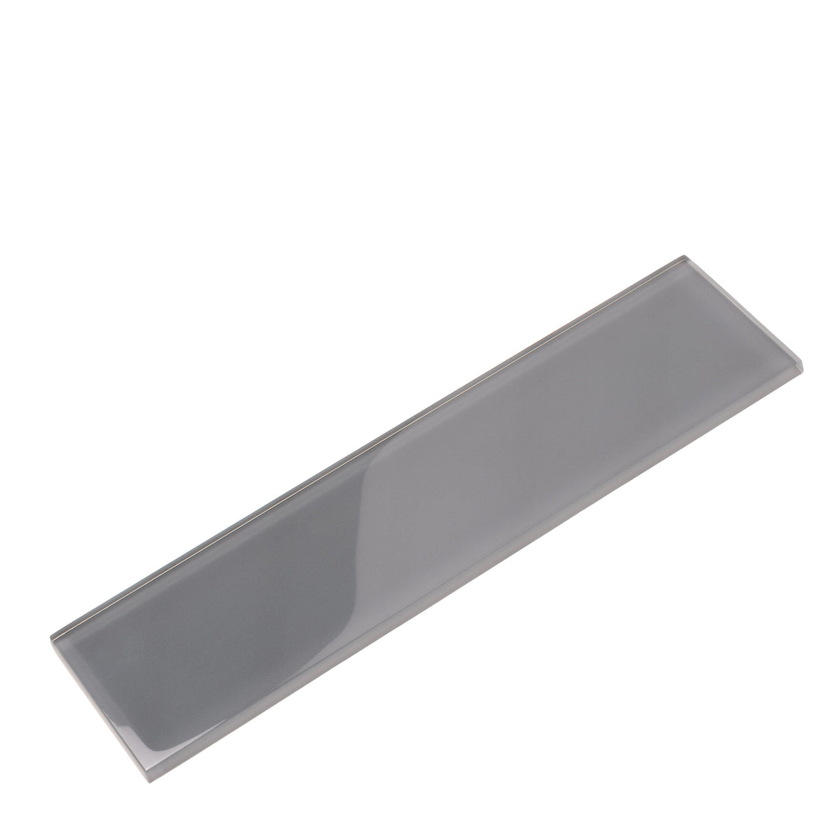 Apollo Tile (Sample) Wall Tile Ash Gray 3-in x 12-in Glossy Glass Subway Wall Tile