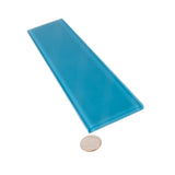 Apollo Tile (Sample) Wall Tile Blue 3-in x 12-in Glossy Glass Subway Wall Tile