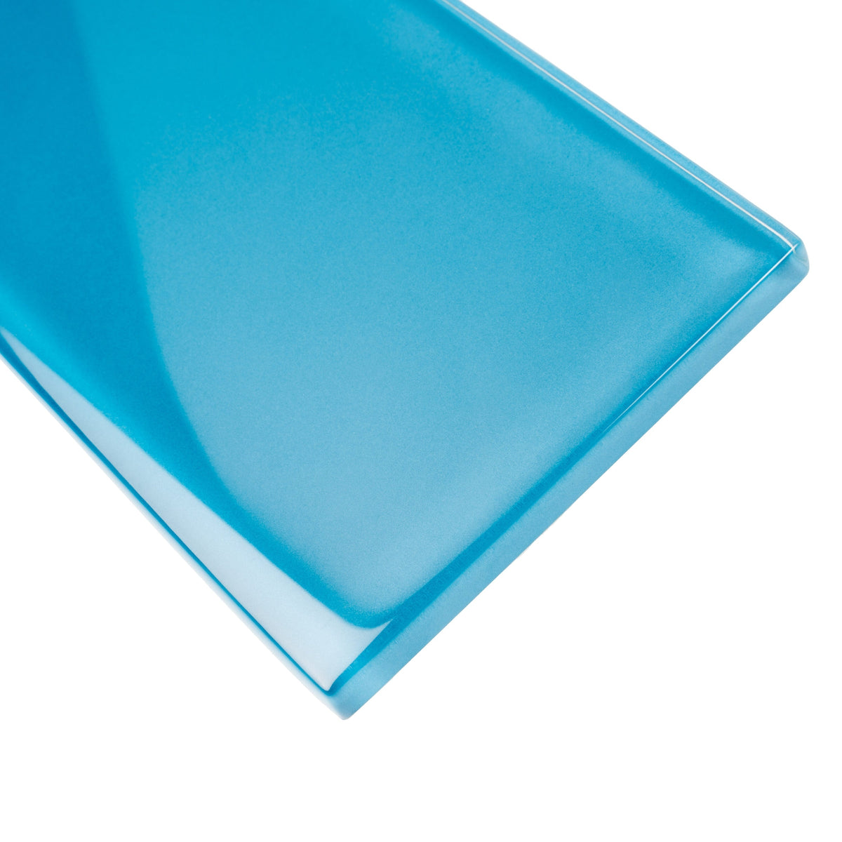 Apollo Tile (Sample) Wall Tile Blue 3-in x 12-in Glossy Glass Subway Wall Tile