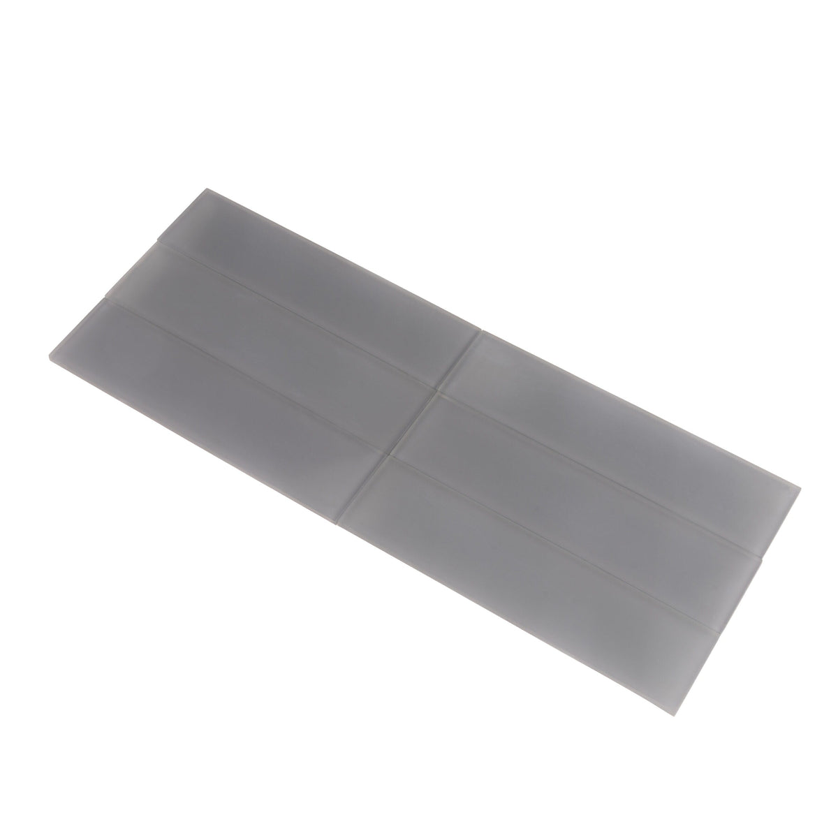 Apollo Tile (Sample) Wall Tile Ash Gray 3-in x 12-in Matte Glass Subway Wall Tile
