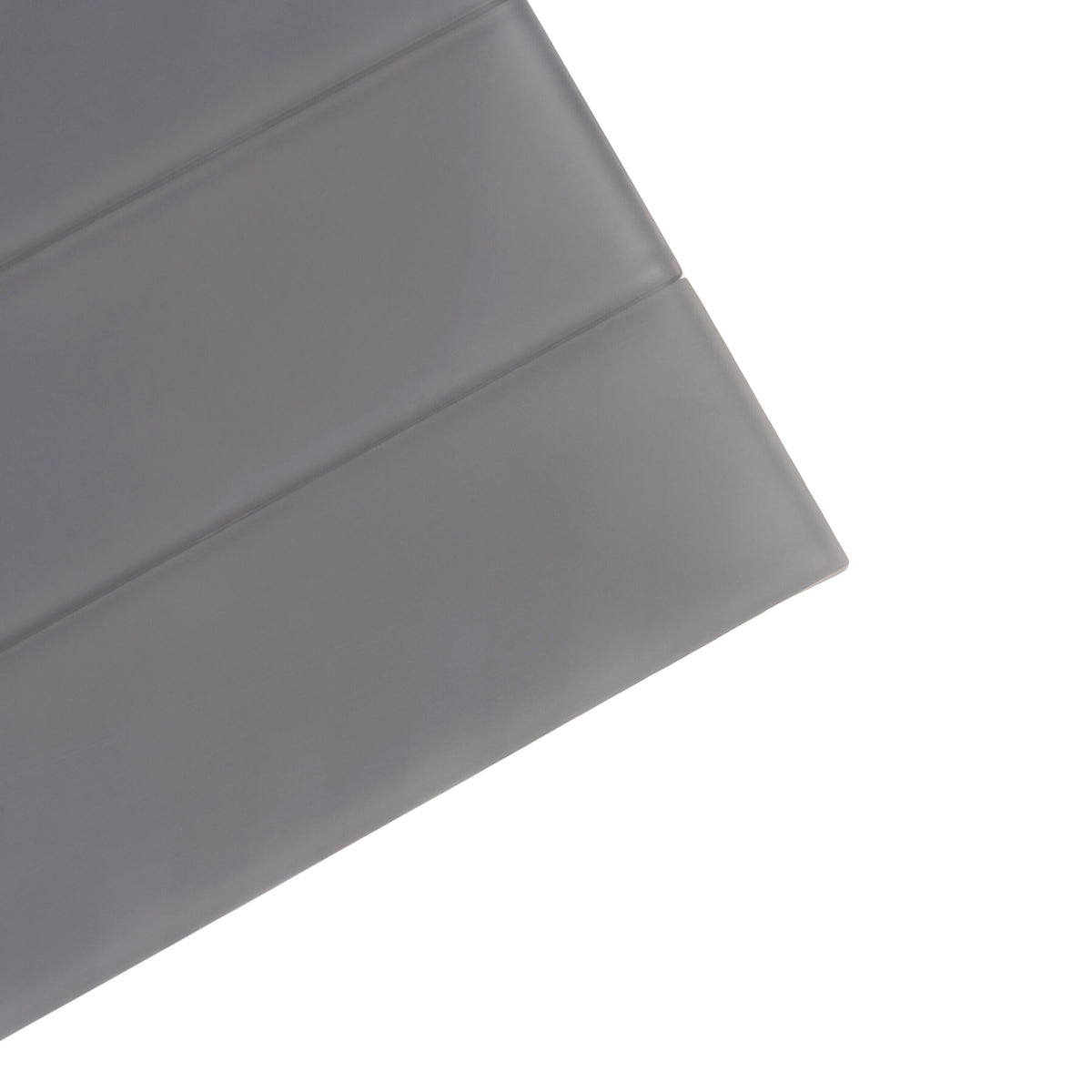 Apollo Tile (Sample) Wall Tile Ash Gray 3-in x 12-in Matte Glass Subway Wall Tile
